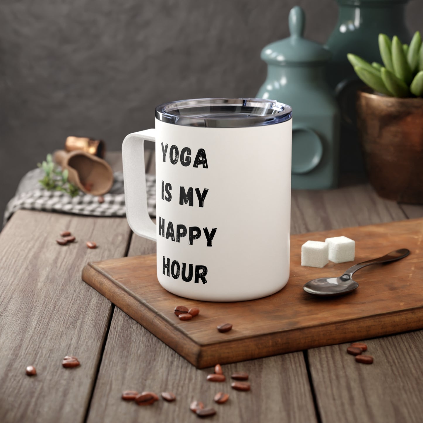 Yoga is My Happy Hour Stainless Steel Mug