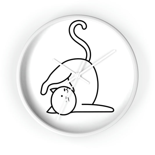 Cat Yoga Wall Clock for yoga Lover